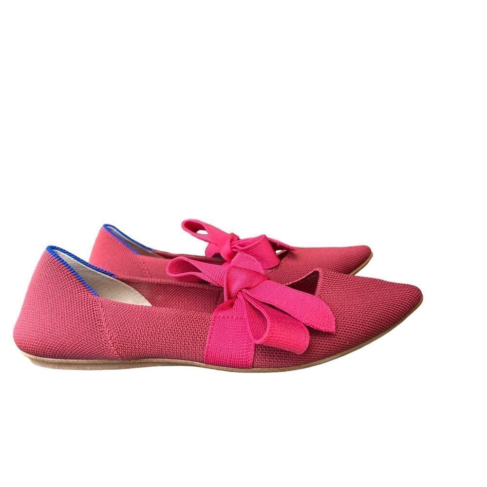 Rothy's Pink Pointed Bow Flats - Picture 5 of 13